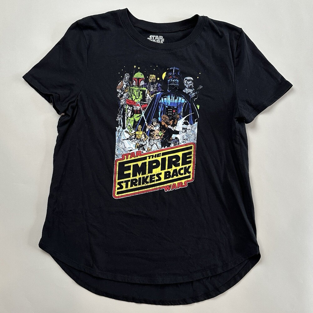 Star Wars Women’s Empire Strikes Back Hoth T-Shirt XL Black Round Hem FIFTH SUN